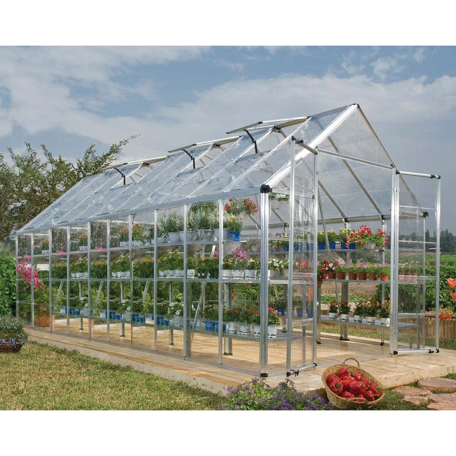 Palram - Snap & Grow 8' x 20' Hobby Greenhouse - HG8020