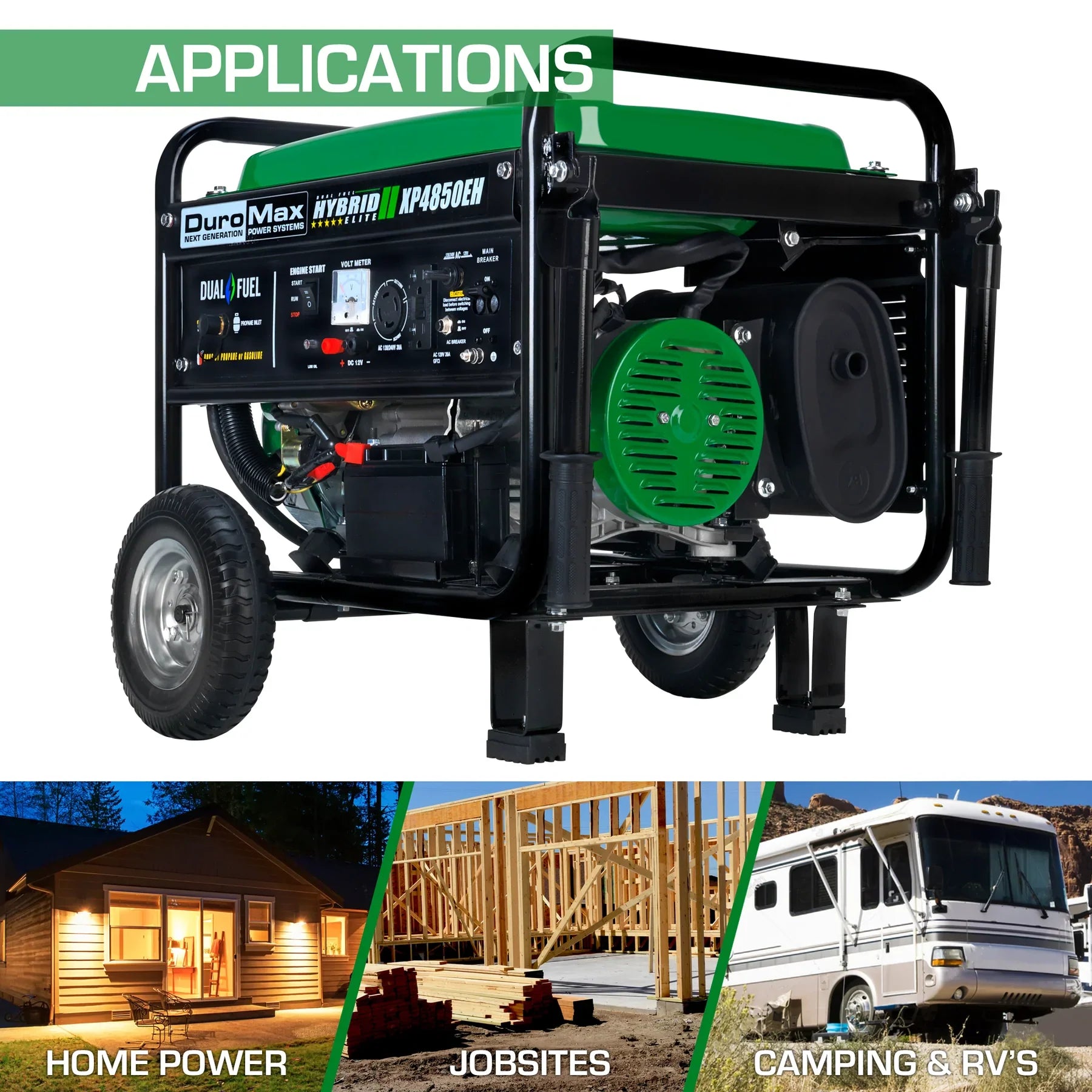 DuroMax XP4850EH 4,850-Watt/3,850-Watt 210cc Electric Start Dual Fuel Portable Generator