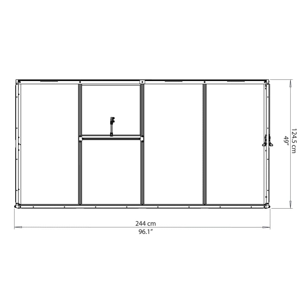 Palram - Hybrid Lean-To 4' x 8' Greenhouse - HG5548